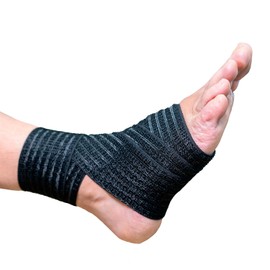 Ortones – Sprunggelenkbandage für Verstauchung. Knöchel-Stabilisator. Elastisches Band mit Hoher Kompression. Struktur der Schleife. Verhindert Verletzungen. Erholung von Plantarfasziitis.