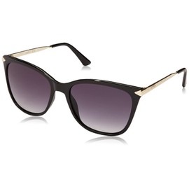 GUESS Women's Classic Sunglasses, Shiny Black, 56/17/135
