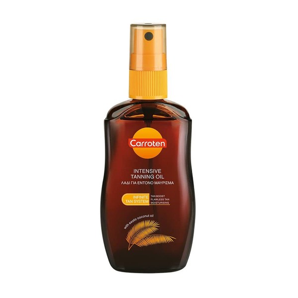 Carroten Intensive Tanning Oil 50 ml - Tanning Accelerator with Carrot and Coconut Oils - Vegan Tanning Oil with Vitamins A & E