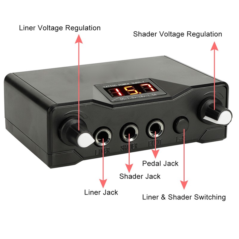 Professional Tattoo Power Supply LCD Display Tattoo Transformer Regulator Tattoo