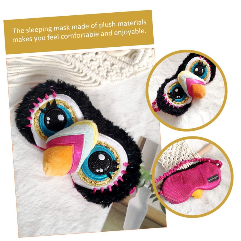 TOVINANNA Adorable Animal Pattern Eye Mask for Sleeping Soft Plush