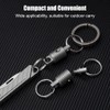 DONGKER Titanium Double-Sided Key Holder, Removable Key Ring, Rotatable Titanium