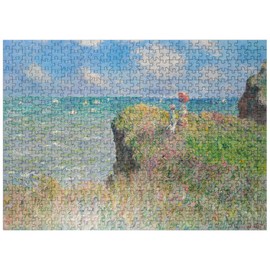 MyPuzzle Cliff Walk at Pourville 1882 by Claude Monet - Premium 500 Piece Jigsaw Puzzle for Adults