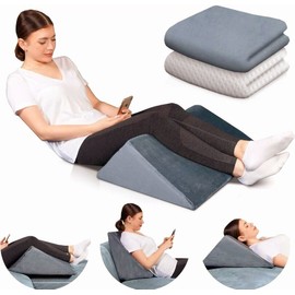 Lunix LX14 1-Piece Orthopedic Wedge Pillow | White & gray - NEW