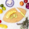 Totally Bamboo Football Shaped Bamboo Wood Cutting Board and Charcuterie