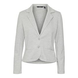 VERO MODA Women's Vmemma Ls JRS Noos Blazer, Light Grey Mix