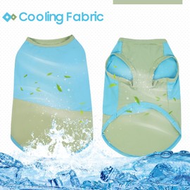 BRKURLEG Dog Cooling Shirt, Sun Protection Dog Shirts, Breathable Quick Dry Sleeveless Vest for Small to Large Dogs & Cats, Lightweight Summer Clothing for Outdoor Activities, Bluegreen, XXL