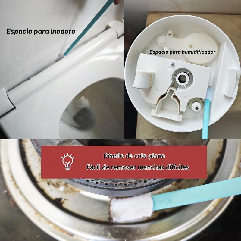 Juego de 20 cepillos desechables para limpieza de grietas, retrete,
