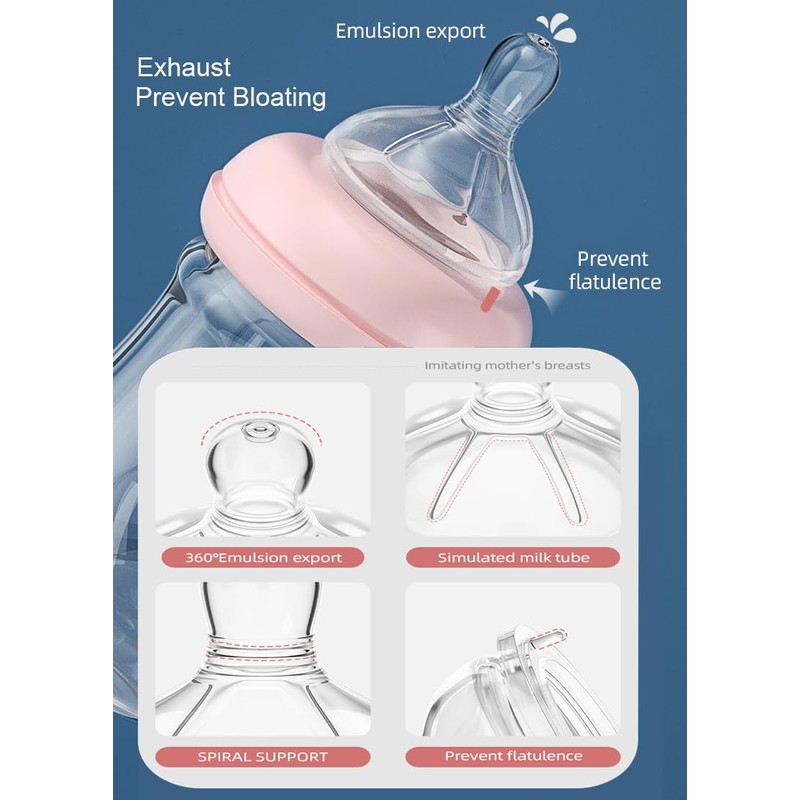 Oberni Teats for Baby Bottles with Flow Rate 3, Large