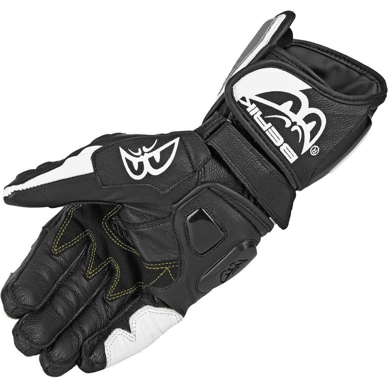 Berik Misano Motorcycle Gloves, Black/White, XS