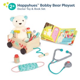 B. toys – Happyhues Bobby Bear Playset – Pretend Play Doctor Kit with Teddy Bear & Tools – Educational Toys for Toddlers – Includes Play Book – Fun Role Play Set – 2+ Years
