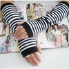 Women's Knitted Fingerless Gloves with Thumb Hole, Long Elbow Length