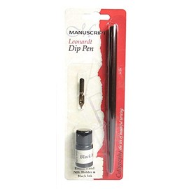Mdp260B Dip Pen & Black Ink Set Round Hand Nib