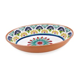 Purely Home Rio Medallion Melamine/Plastic Outdoor/BBQ/Picnic Oval Serving Bowl