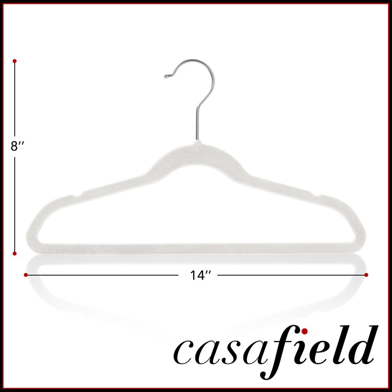 Casafield 50 Velvet Kid's Hangers - 14" Size for Children's