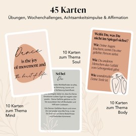 VISUAL STATEMENTS - Mindfulness Card Set - 45 Cards - Affirmation - Exercises - Sayings for Inner Peace and Relaxation