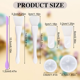 WANDIC Wax Melting Spoon Cleaning Tool Set, 5pcs Silicone Spatula & 2pcs Ball Shaped Scraper for Stirring Sealing Wax Stamp Spoon