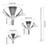 3 Piece Stainless Steel Funnels Set, maxin Multi-use Kitchen Funnel