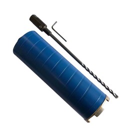 4" Dry Diamond Core Bit for Brick and Block with 5/8"-11 Pilot Bit Adapter, 9.5" Drilling Depth, 5/8"-11 Arbor