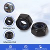 qingmeng Hex Nuts M10, 30 Pieces Nut M10 Black, Self-Locking