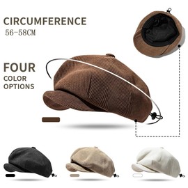 Clape 4 Piece Newsboy Flat Cap Classic Cabbie Cap Summer Baker Boy Hats Gatsby Hat Golf Hat Driving Cap
