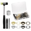 HARFINGTON 100pcs Grommet Eyelets Tool Kit 12mm Metal Grommet Kit