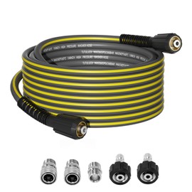 TUTULUCK Flexible Pressure Washer Hose 40FT, 1/4'' Kink Resistant 3600 PSI Power Washer Hose Extension with M22 and 3/8" Quick Connection Kit for Gas and Electric Pressure Washers