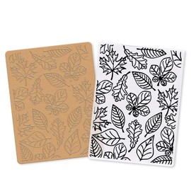 Glodecart Maple Leaf Background Embossing Folder, Plastic Textured Impressions Fall Leaves Embossing Folder Template for Card Making Thanksgiving Scrapbooking Paper Craft Album Stamps DIY Décor