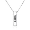 Philip Jones Silver Plated Sister Bar Necklace