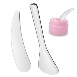 Outanaya 2pcs Stainless Steel Skin Care Spatula Versatile Makeup Spoon for Creams Lotions Skincare Tool for Home Salon Use Skin Friendly Design