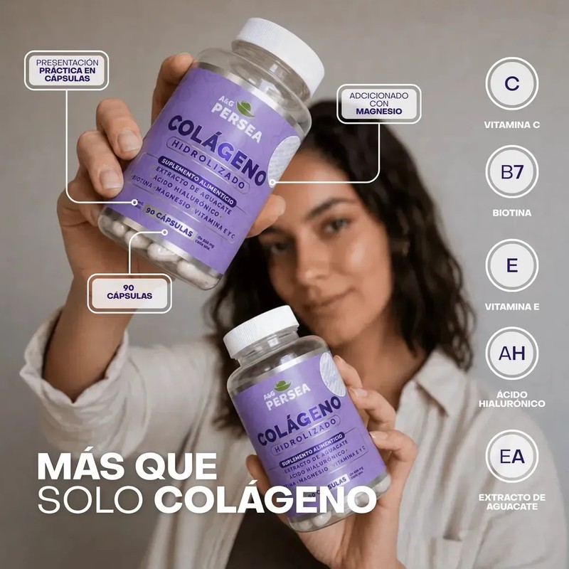 AG Persea - Pack 4 frascos de Colágeno 90 Cápsulas