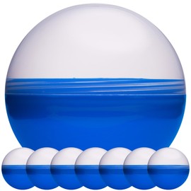 Entervending Claw Machine Capsules Translucent Blue Plastic Sphere Large Party Favor Containers Round 7 pcs 4.7 inch Jumbo Plastic Christmas Ornaments Extra Large Gift Box Craft Party Supplies Vending Capsules
