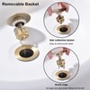 Rzoeox Bathroom Sink Drain Without Overflow, Gold Pop Up Drain