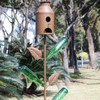 71" H Birdhouses for Outdoors with Pole Glass Bottle Tree/Wine