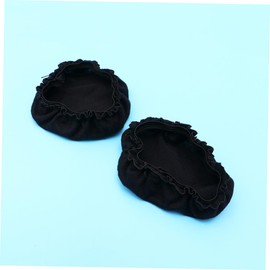 jojofuny 1pair Stretchable Fabric Headphone Covers for Over-Ear Headphones Washable Ear Sleeves for Sanitary Black