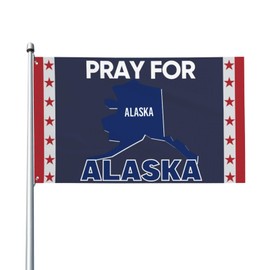 Pray For Alaska Flag Sign 4x6 Support Alaska Strong Flag Banner Tapestry For Festival Party Holiday No Flagstand P18
