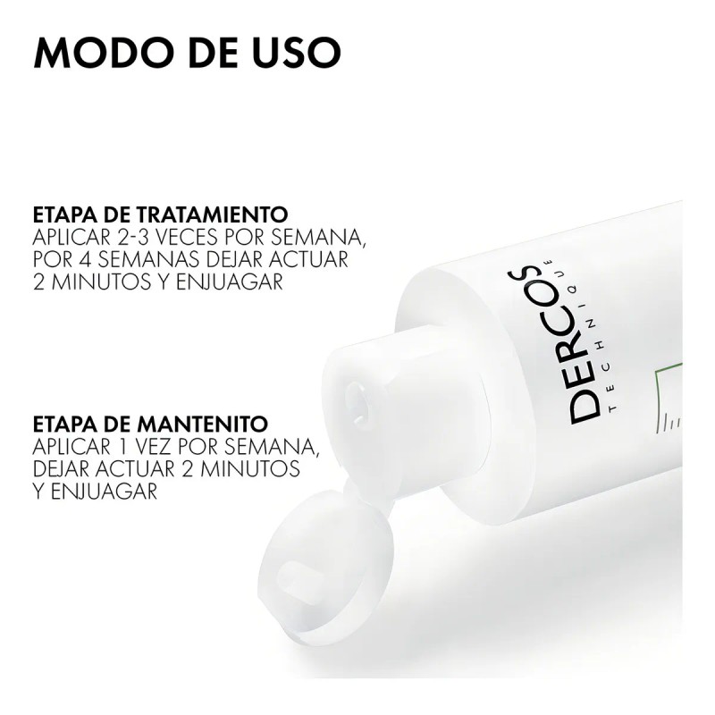 Shampoo Tratamiento Anticaspa en botella Vichy Dercos sin Parabenos Para