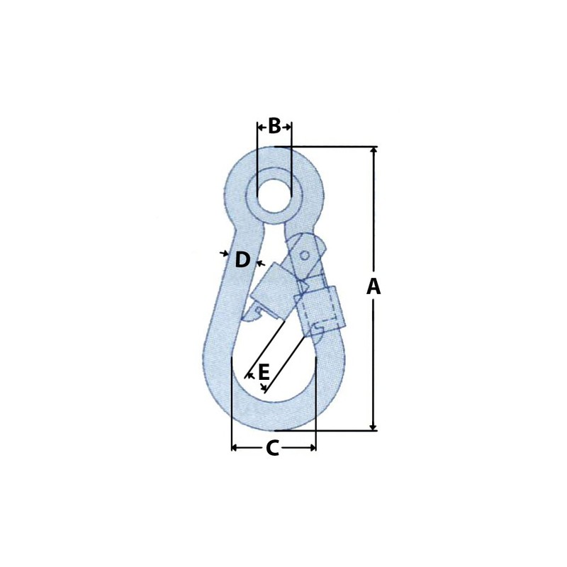 Carabiner Clip Snap Hook Eyelet & Screw Nut 7MM x2