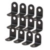 sourcing map 12pcs Angle Bracket Metal 12x12mm Black Corner Brace