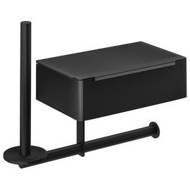 Toilet Paper Holder with Wet Wipe Box Wall Mounted Stainless Steel Paper Holder Toilet Roll Holder for Bathroom Toilet