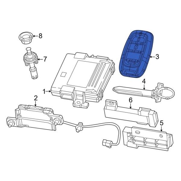 Chrysler 68238686AD Keyless Entry Transmitter