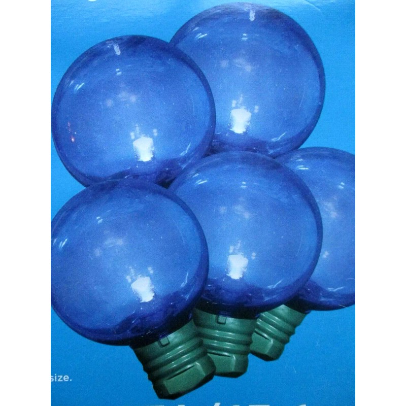 HOLIDAY TIME 100 SUPER BRIGHT BLUE LED G30 LIGHTS SET