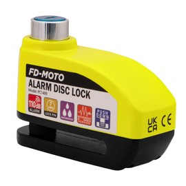 FD-MOTO Alarm Disc Lock & Reminder Cable Black/Yellow Green