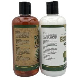 Shampoo Romero, Sábila & Canela + Acondicionador de Bergamota – 16.9 fl oz each