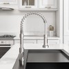 OWOFAN Kitchen Faucets, Commercial Brushed Nickel Stainless Steel Pull Down
