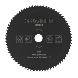 72T HSS Circular Cut Saw Blade 85mm*10mm Woodworking Rotary Tool Cutting Disc for Wood Metal