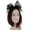 Chiffon Big Bow Headband with Mini Stars - Black