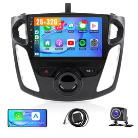 Car Stereo Radio for Ford Focus 2012 2013 2014 2015 2016 2017 2018, Wireless Apple CarPlay/Android Auto/WiFi/Mirror Link/GPS Navigation/SWC/Backup Camera/Mic