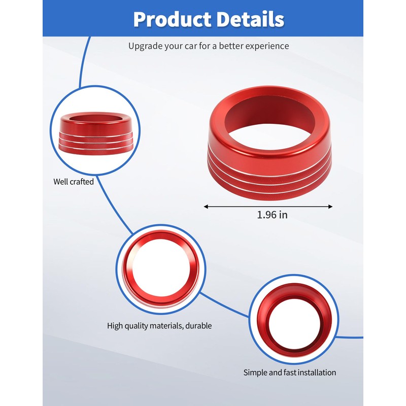 Aluminum Gear Shift Switch Knob Cover for 2013-2017 Dodge RAM