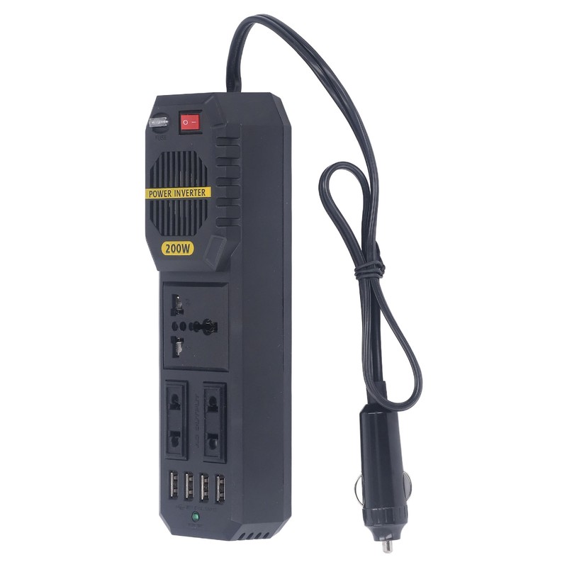 Car Power Inverter 200W 12V to PWM Modified Sine Wave